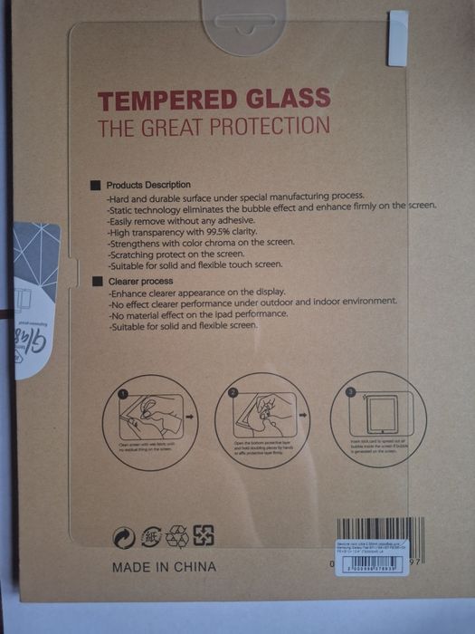 Захисне скло Galaxy tab s7+/s8+/s9+ FE