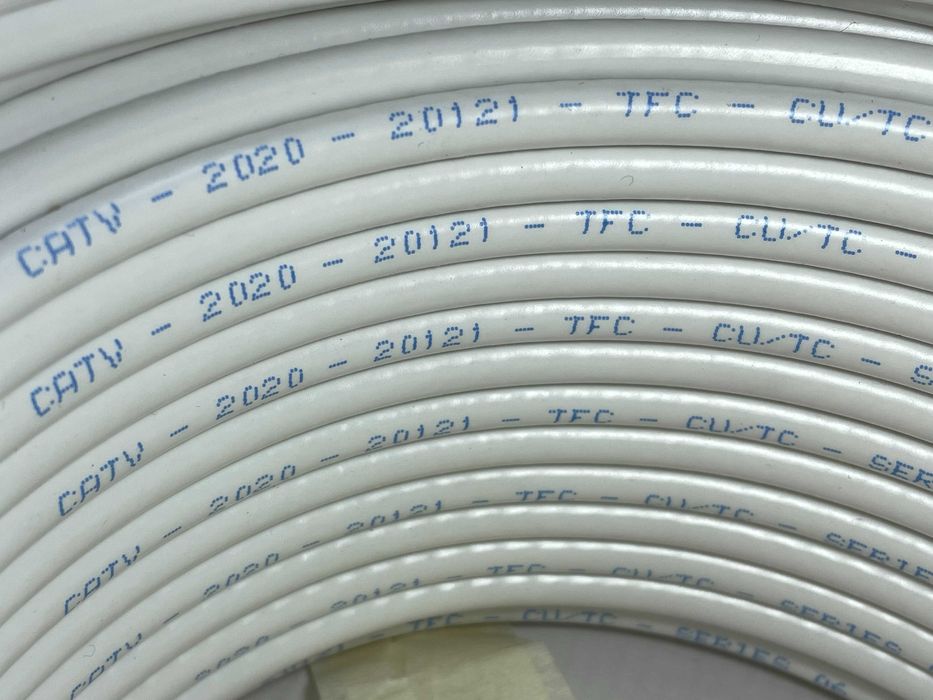 Кабель антенный, коаксиальный, CATV 20121, медь, 7мм, 81,5м, Germany