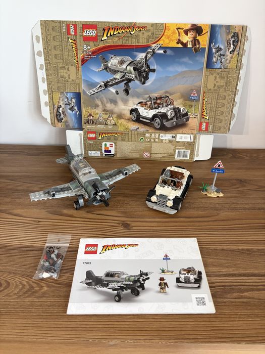 LEGO Indiana Jones 77012 Pościg samolotem myśliwskim 100% Kompletny