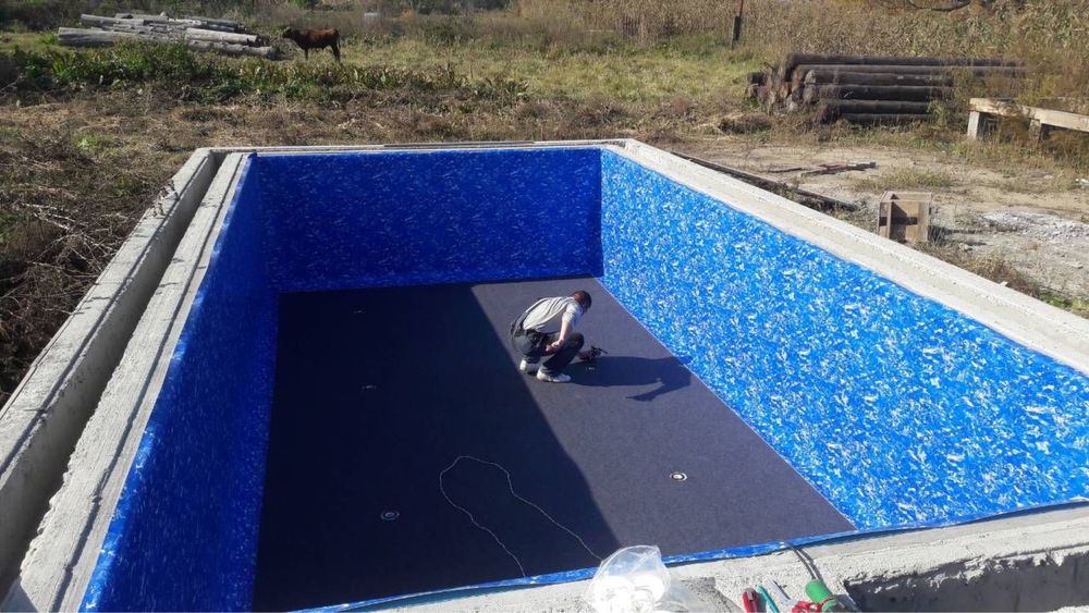 Пайка плівки. Гідроізоляція бетонної чаши басейну. ПВХ лайнер.
