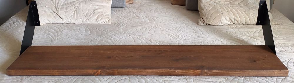 Półka ścienna rustykalna 100cm boho drewno naturalne dąb lity