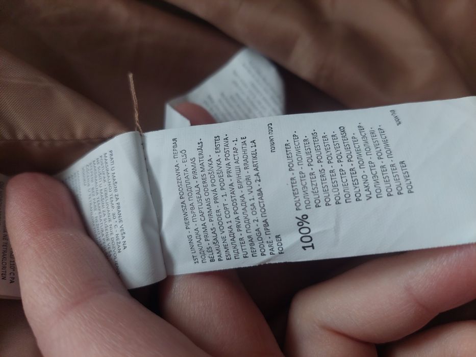 Jesienny klasyczny brązowy płaszcz damski cropp s 36