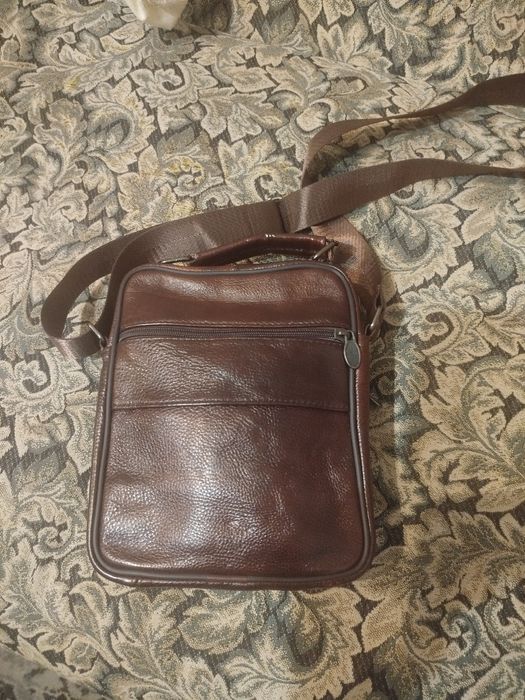Мужская сумка кожаная на плечо, барсетка