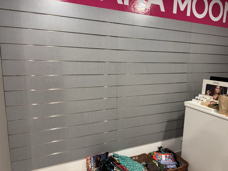 24 placas de Exposição parede | Cinzentas | Madeira