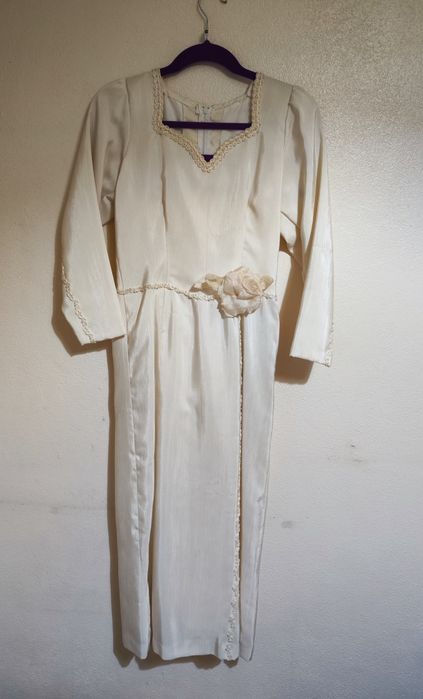 Vestido Vintage (Casamento ou Cerimônia), bege, anos 80/90