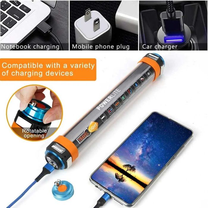 ZK30, акумуляторний Power bank, ліхтар, 7800 mAh