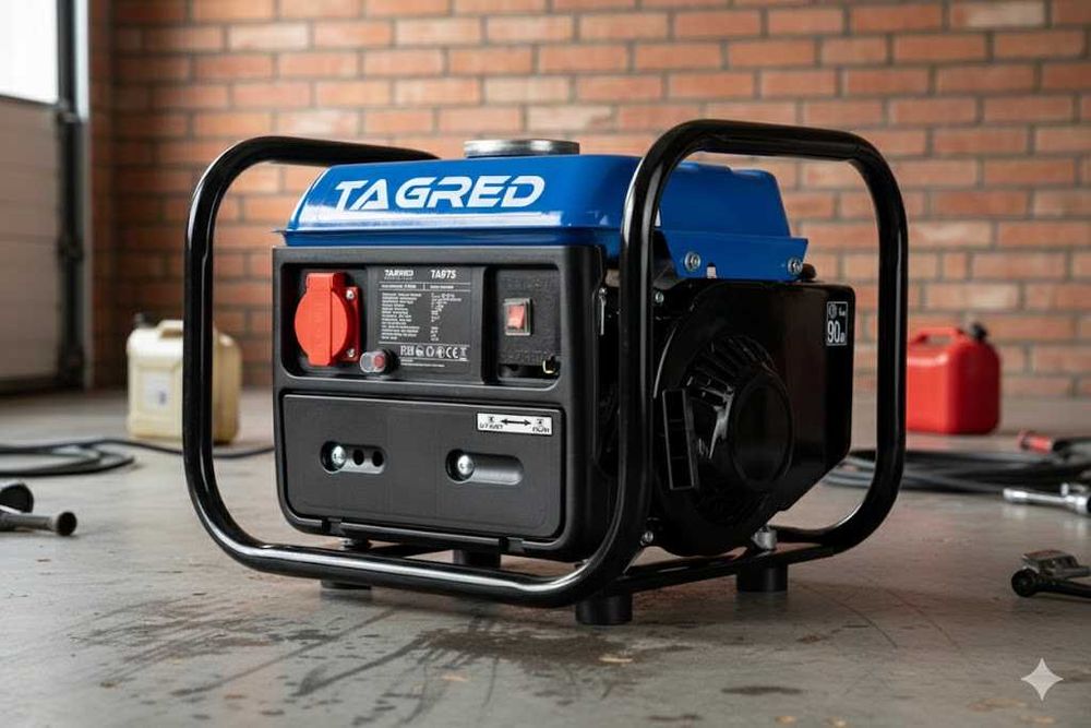 NOWY Agregat Prądotwórczy Do Domu Biura Pojazdów Generator Prądu Cichy Jednofazowy 230V 750W 1,5kW Solidny Spalinowy Niezawodny Profesjonalny OKAZJA