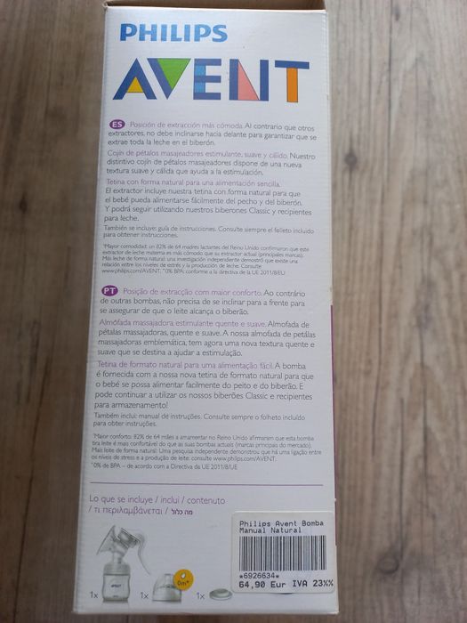 Bomba leite materno Philips Avent