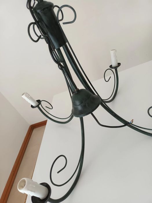 Candeeiro vintage de teto metal envelhecido