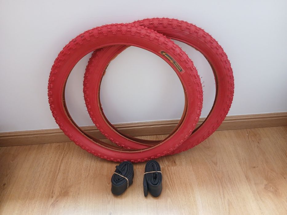 Par pneus novos  Bmx vermelhos 20x2.125