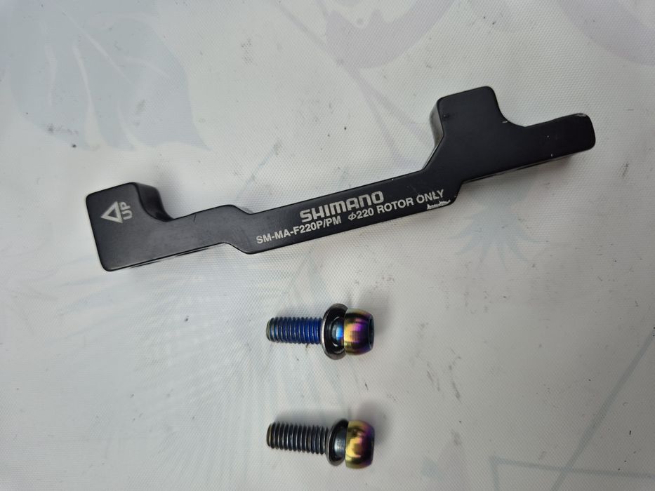 Adapter hamulca post mount 40mm 40 p + śruby rainbow petrol oil slick