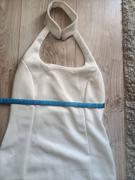 Biała sukienka długa, maxi ASOS Design (rozmiar S)