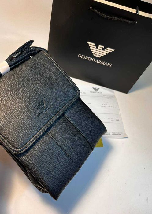 Emporio Armani męska torba torebka Listonoszka, skóra, Włochy 6139
