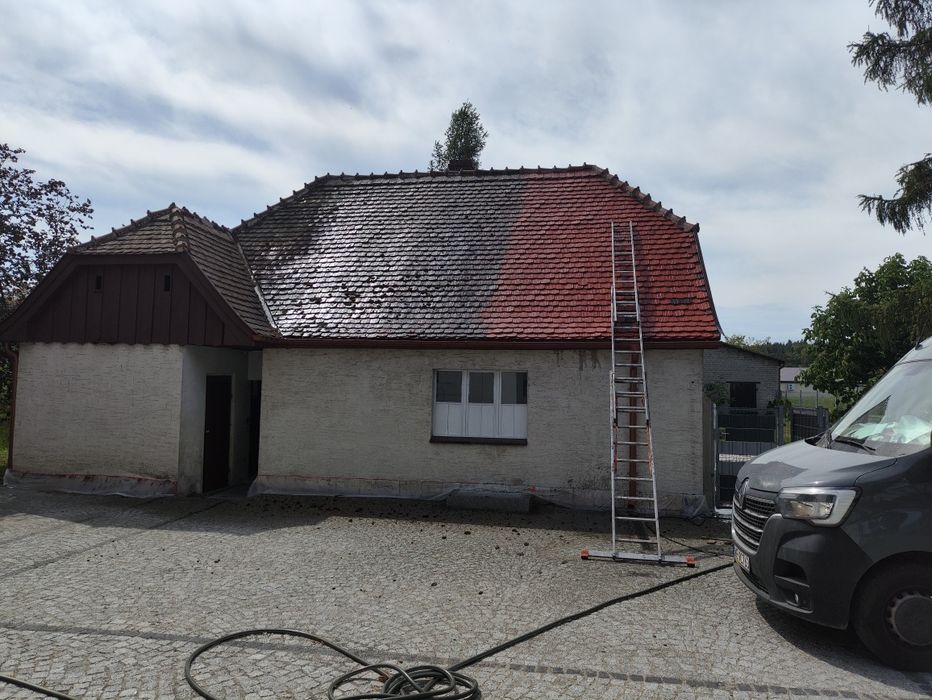 Malowanie Dachów i Elewacji mycie kostki  na terenie całej P