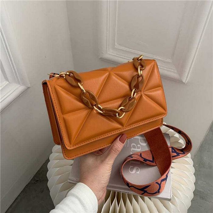 Women’s Bags | Crossbody & Shoulder Bags | Small PU Leather Chain Bag | 2x Set | Multiple Colours