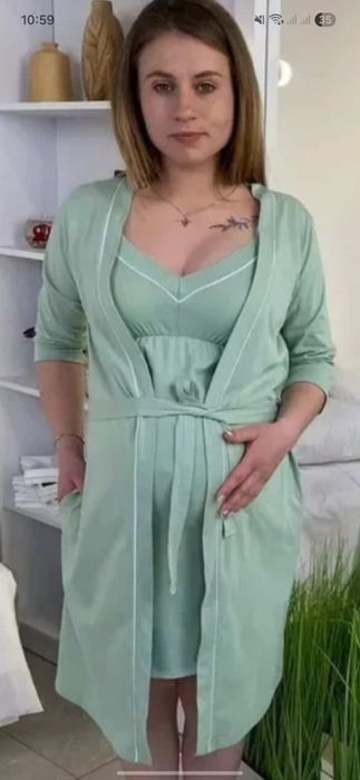 Набір в пологовий халат+сорочка