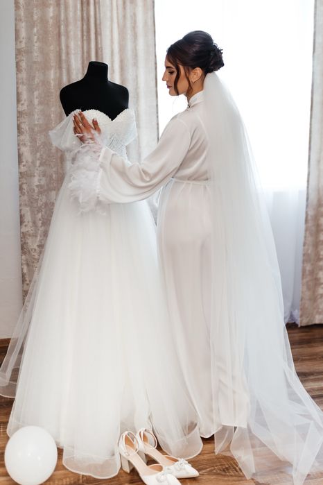 Халат для наречної довгий в повний зріст