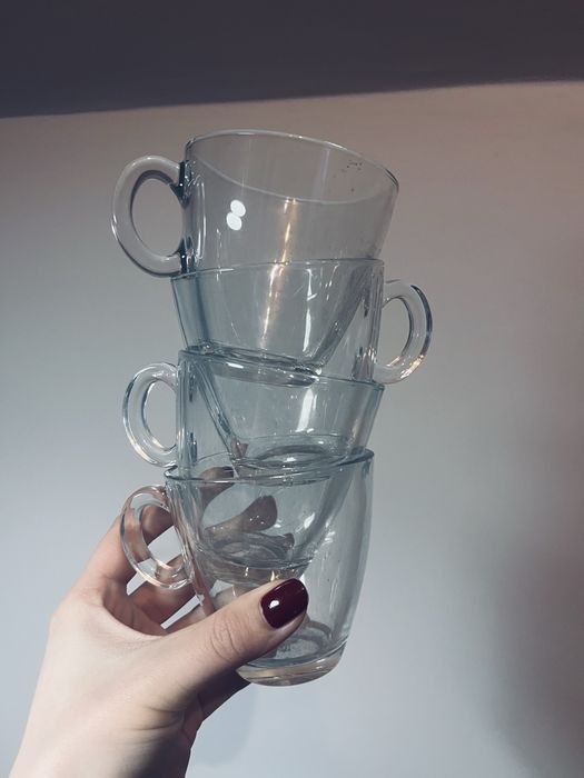 Zestaw 4 szklanek kubek szklanki ikea