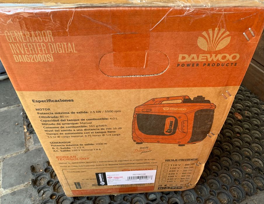 Инверторный генератор DAEWOO DAIG 2000Si (2,5 кВт)