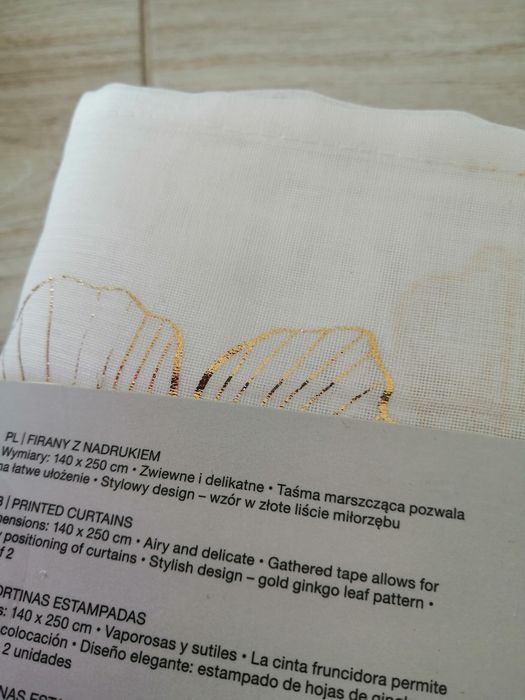 Firanka  z nadrukiem nowa