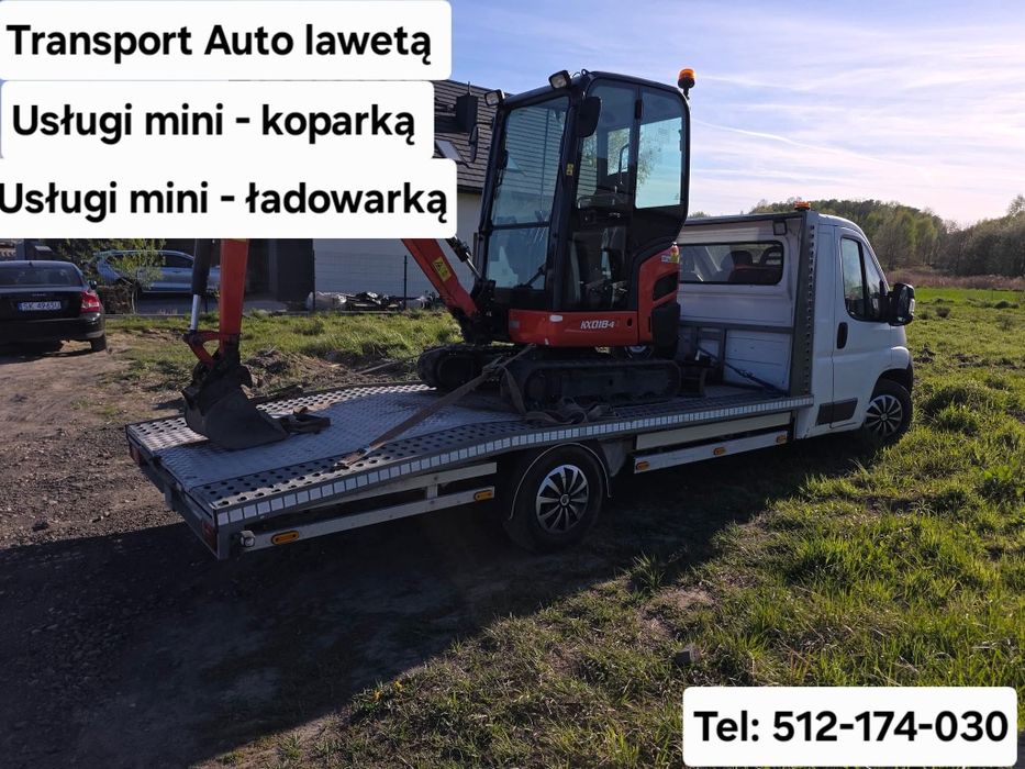 Wynajem koparka Mysłowice kubota minikoparka ladowarka załadunek gruzu uslugi koparką wykop wykopy rozbiorki baseny drenaż zbiornik na deszczówkę