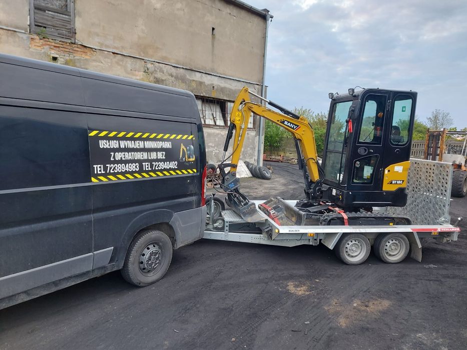 PROMOCJA!!!Wynajem minikoparki na doby usługi