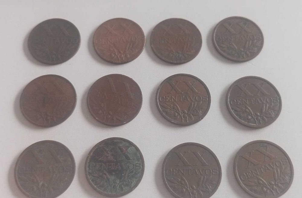 Lote moedas de 20 centavos - 12 Uni