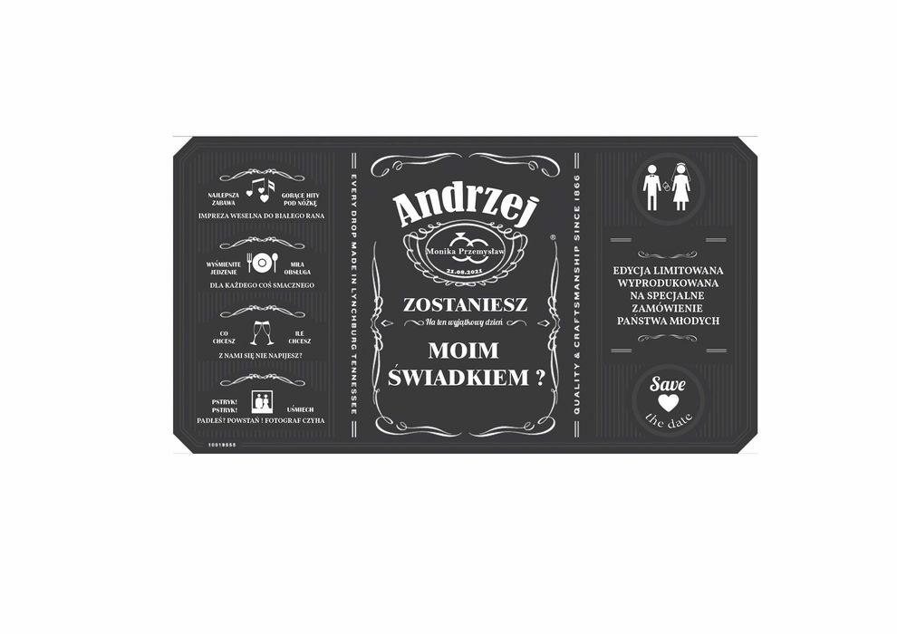 Personalizowane etykiety Jack Daniel’s