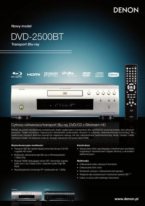 DENON 2500BT Odtwarzacz Blu-ray