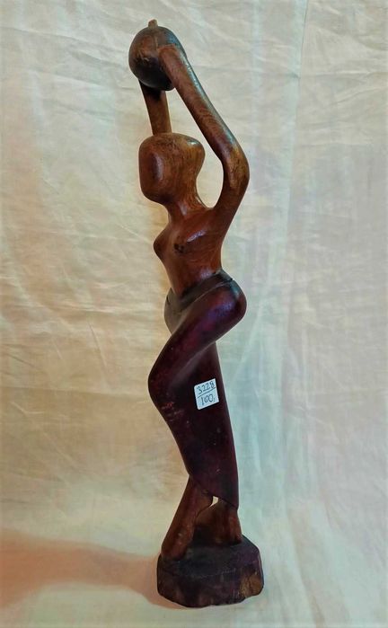 Escultura Madeira Mulher Africana