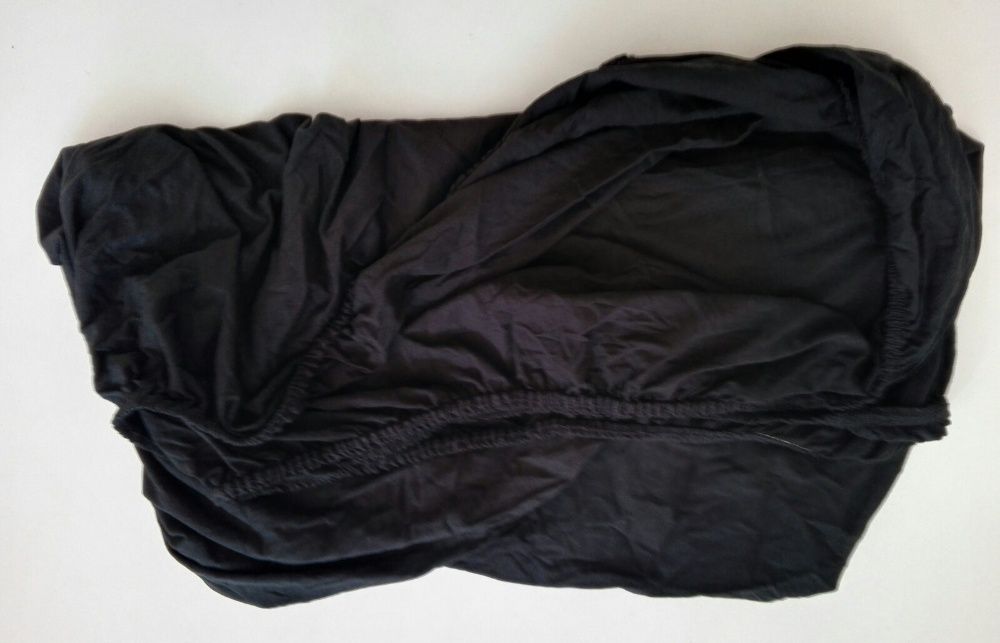 Чорне простирадло на резинці орган. котон ТСМ TCHIBO Німеччина