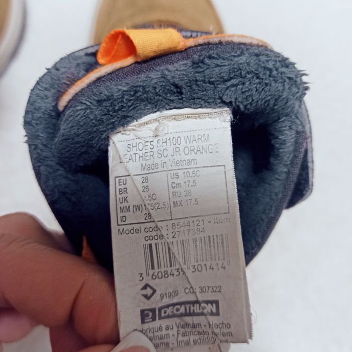 DECATHLON Зимові Термочеревички для хлопчика,дівчинки,28 розмір,18см