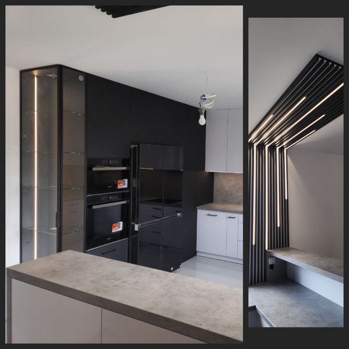 Meble na wymiar. Kuchnie-Szafy-Garderoby-Łazienk. (BLUM)