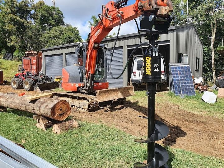 Гидробур DIGGA / Гидробур для экскаватора, спецтехники / Буровой шнек