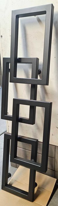 Grzejnik łazienkowy dekoracyjny 111x36 cm, czarny/biały/grafit + zawór