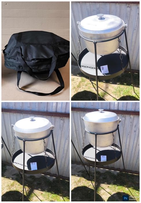 Казан алюмінієвий для мангалу тринога  новий