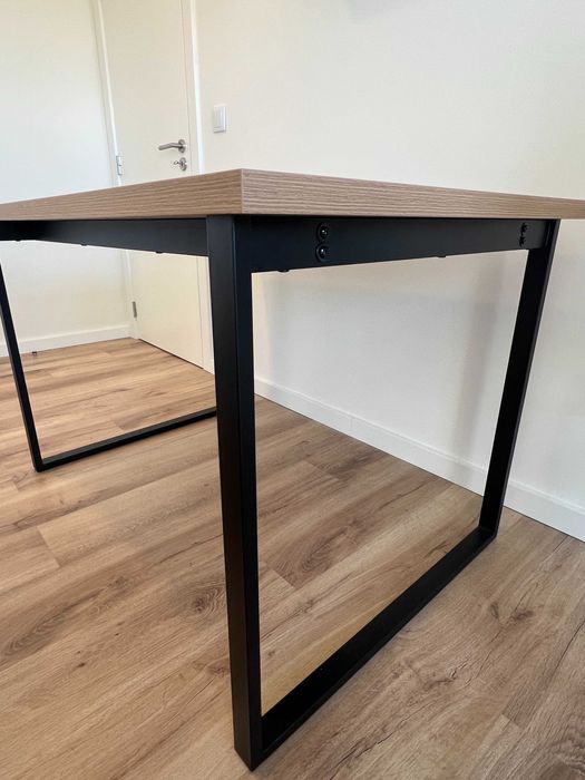 Mesa de jantar AABENRAA 120x80 carvalho/preto