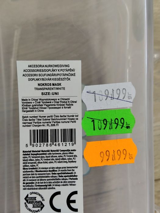 Okulary do nurkowania pływania