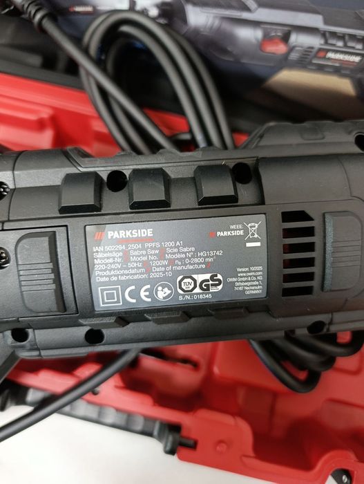 Новинка! Шабельна пилка PARKSIDE PPFS 1200 A1, сабельна парксайд перформанс 1200ват, шабельна пила PARKSIDE PERFORMANCE 1200 A1