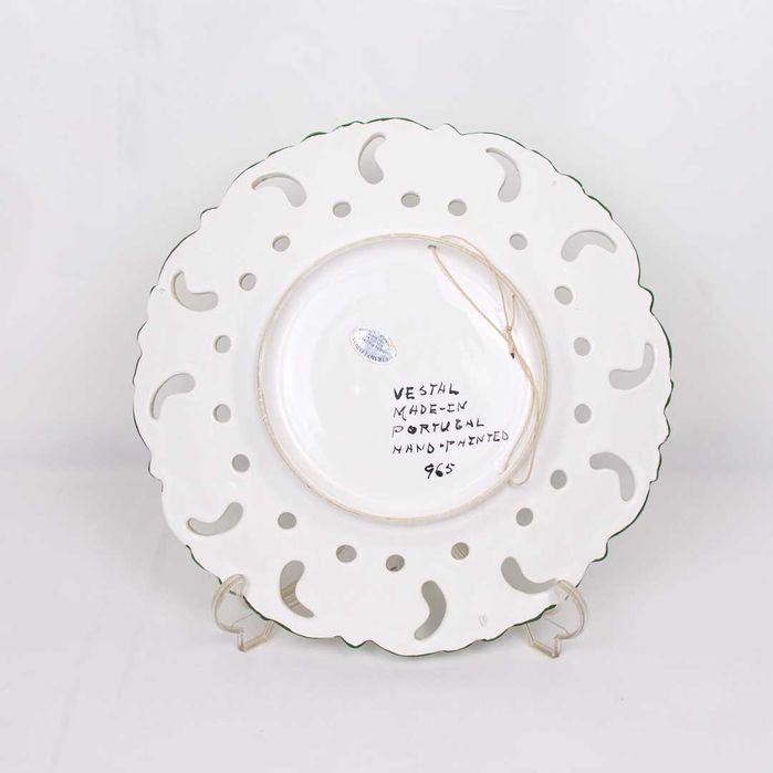 Prato decorativo Vestal Alcobaça pintado à mão