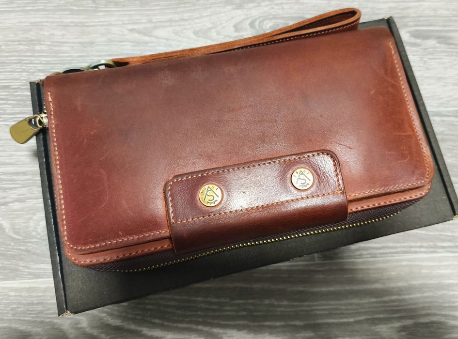 Кошелёк мужской кожа винтаж