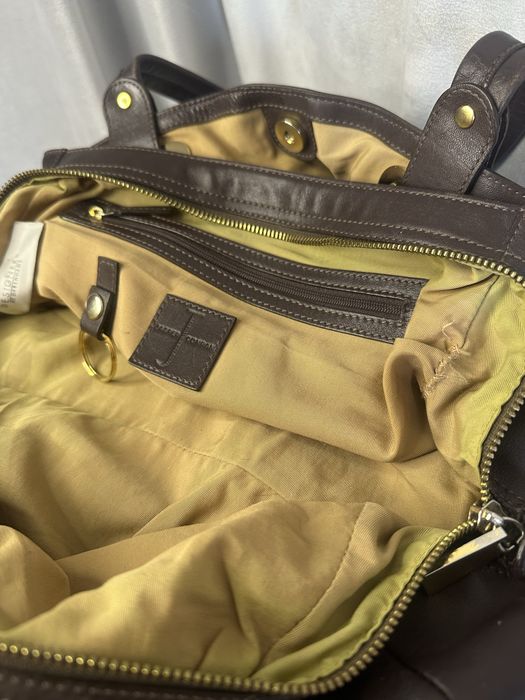 Шкіряна шоколадна сумка бренду Jasper Conran