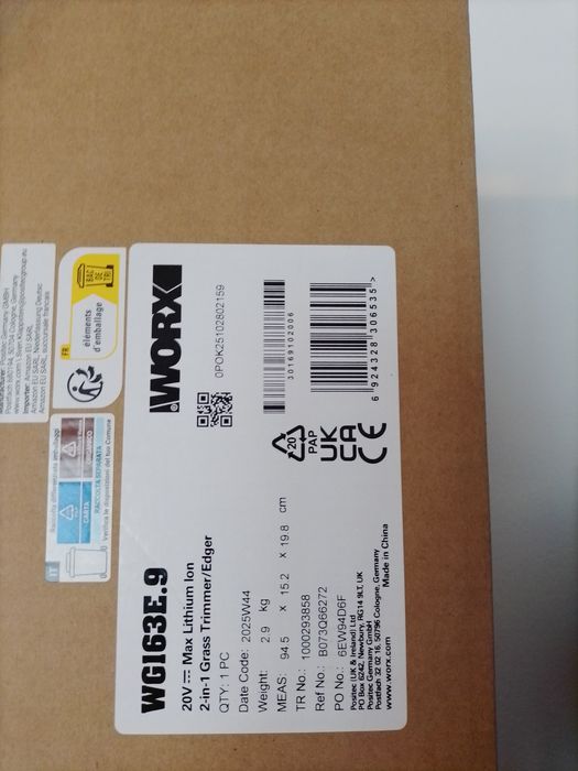 Kompresor Sprezarka akumulatorowy Worx 18v +ładowarka +akumulator + kosa Podkaszarka akumulatorowa z ruchomą głowicą Nowe wysylka