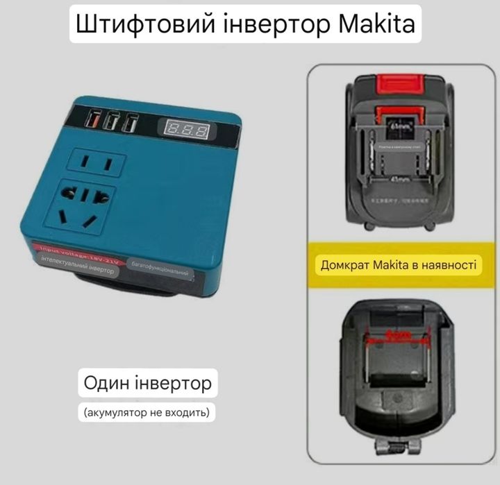 Інвертор для акумуляторів makita,  150 w