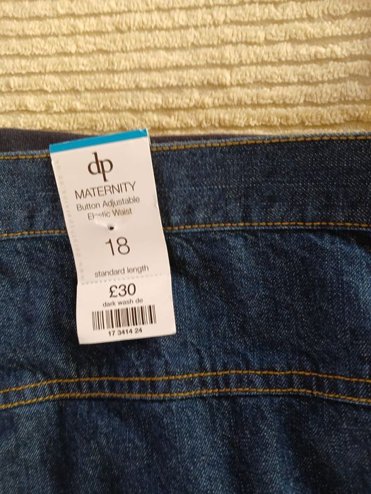 Jeansy Maternity r.18 nowe wygodne spodnie ciążowe