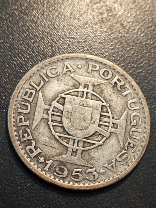 10 escudos - Cabo Verde 1953 - PRATA - Bela