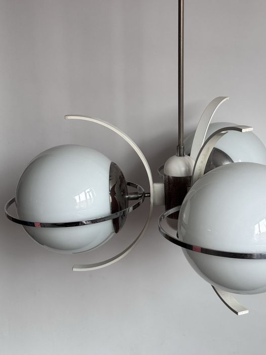 Włoska lampa wisząca Space Agechrom, lata 70te