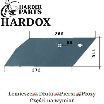 Dłuto Landsberg HARDOX 41856/P części do pługa 2X lepsze niż Borowe