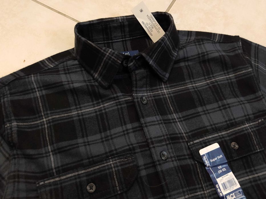 GEORGE USA - NOWA! z Metkami Koszula Męska Flanelowa rozmiar S