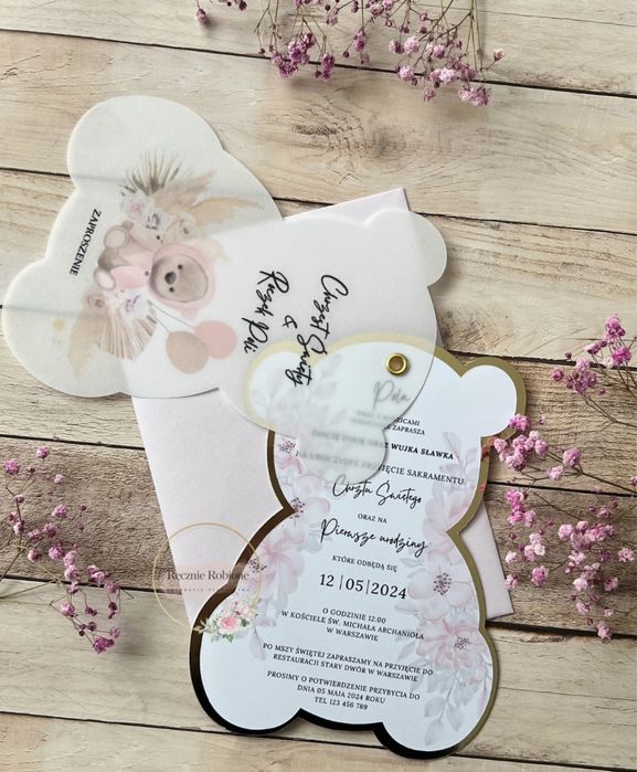 Zaproszenie na chrzest święty lub roczek